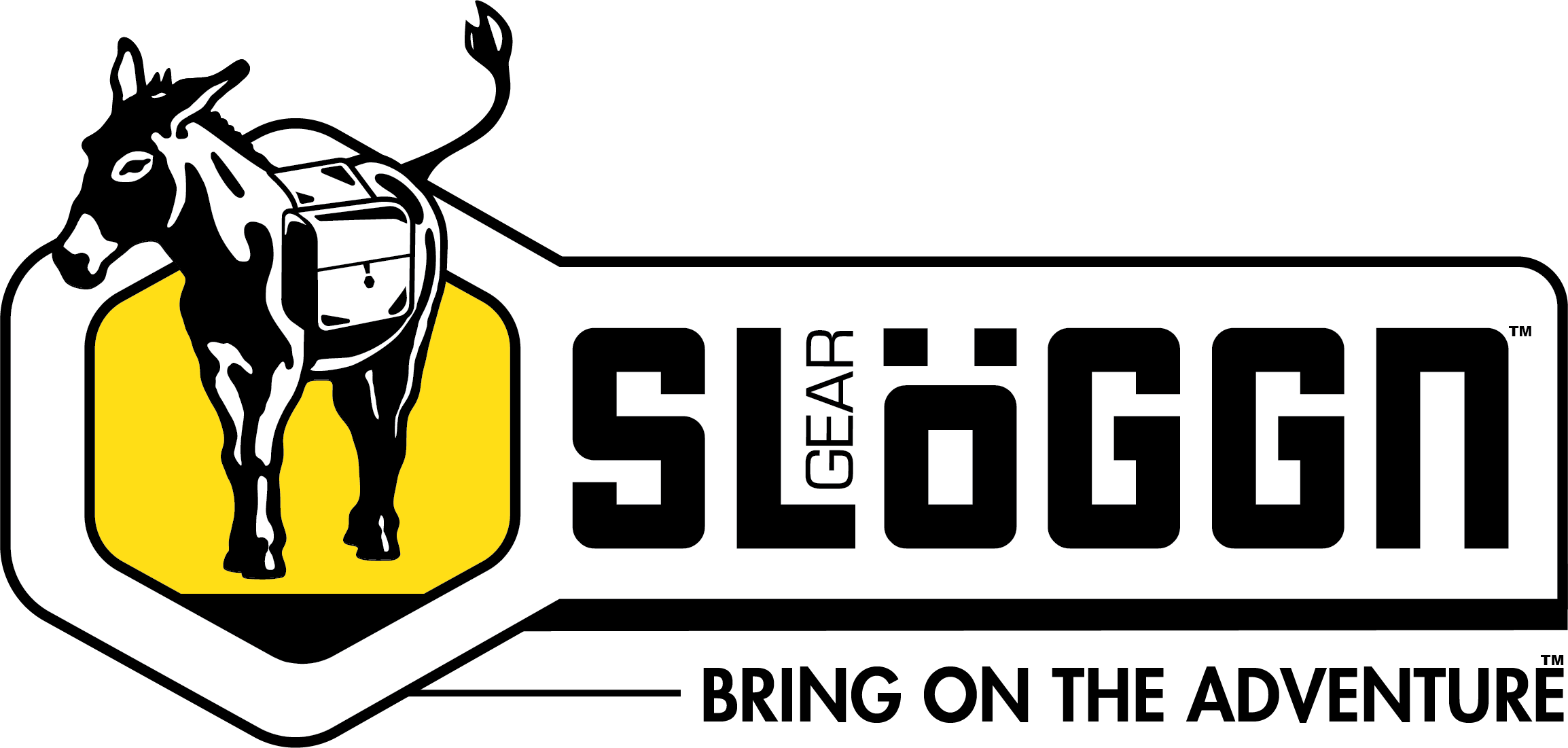 Logo featuring a donkey with a saddle and the text "SL&Ouml;GGN GEAR."