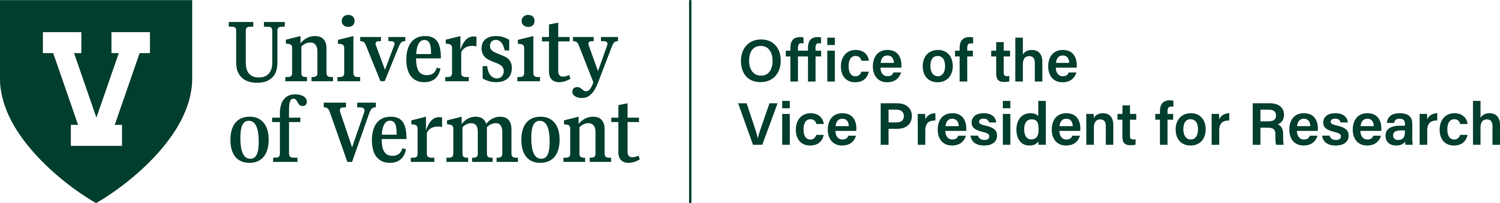 Logo of the University of Vermont's Office of the Vice President for Research.