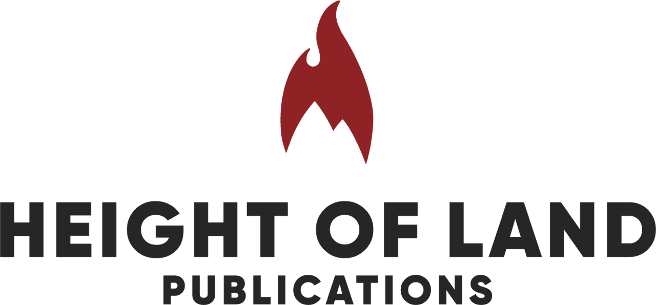 Logo of Height of Land Publications featuring a flame design.