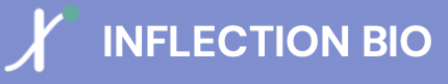 Logo of Inflection Bio with a simple design and blue background.