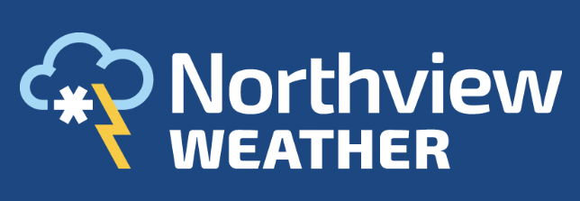 Logo for Northview Weather with cloud, snowflake, and lightning icons.
