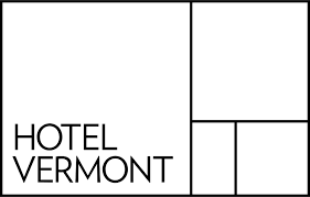 Logo for Hotel Vermont, featuring minimalist design with text.