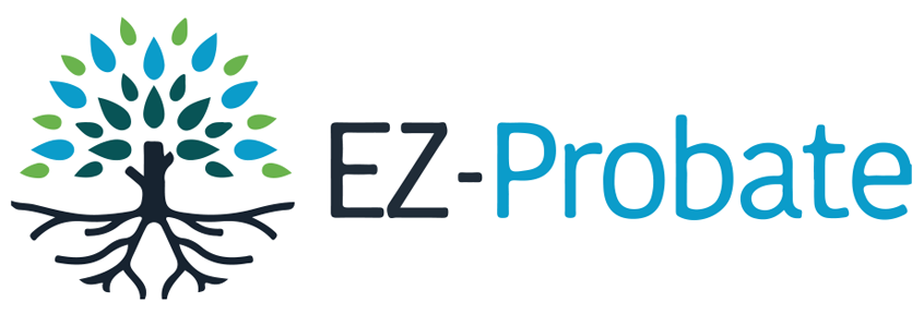 Logo of EZ-Probate featuring a tree and roots design.