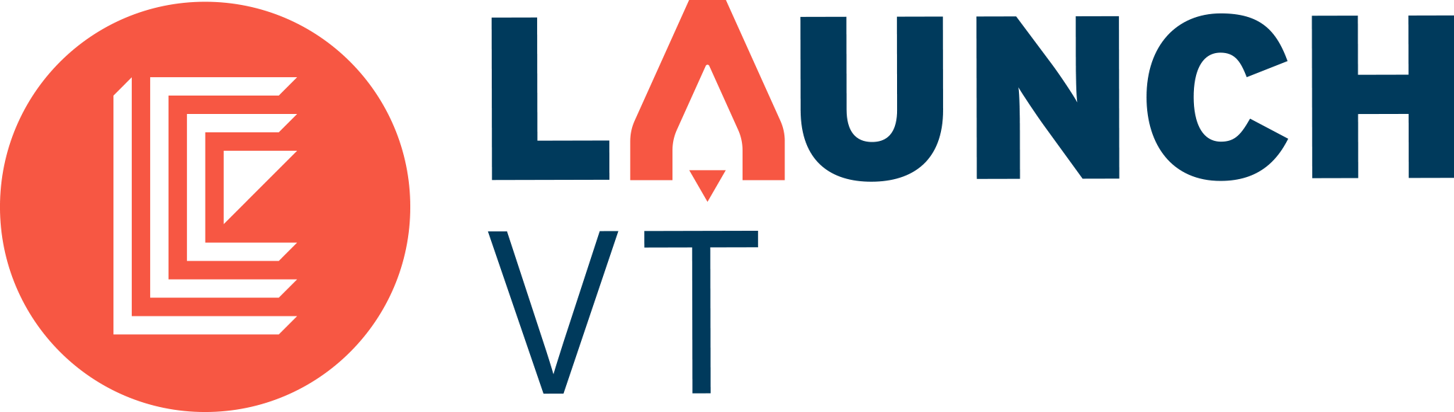 Logo for "Launch VT," featuring a stylized design and vibrant colors.