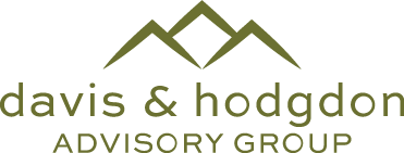 Logo of Davis & Hodgdon Advisory Group featuring mountains and text.
