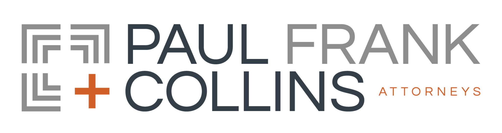 Logo of Paul Frank Collins Attorneys, featuring bold typography and geometric elements.