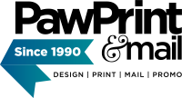 Logo with a ribbon stating "Since 1990" in blue and black colors.
