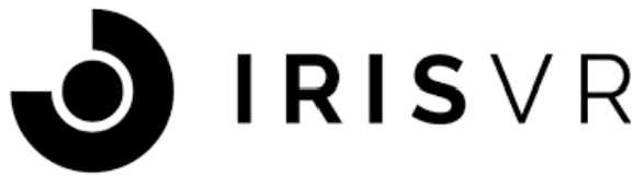 Logo of IRIS VR, featuring stylized text and a circular design element.