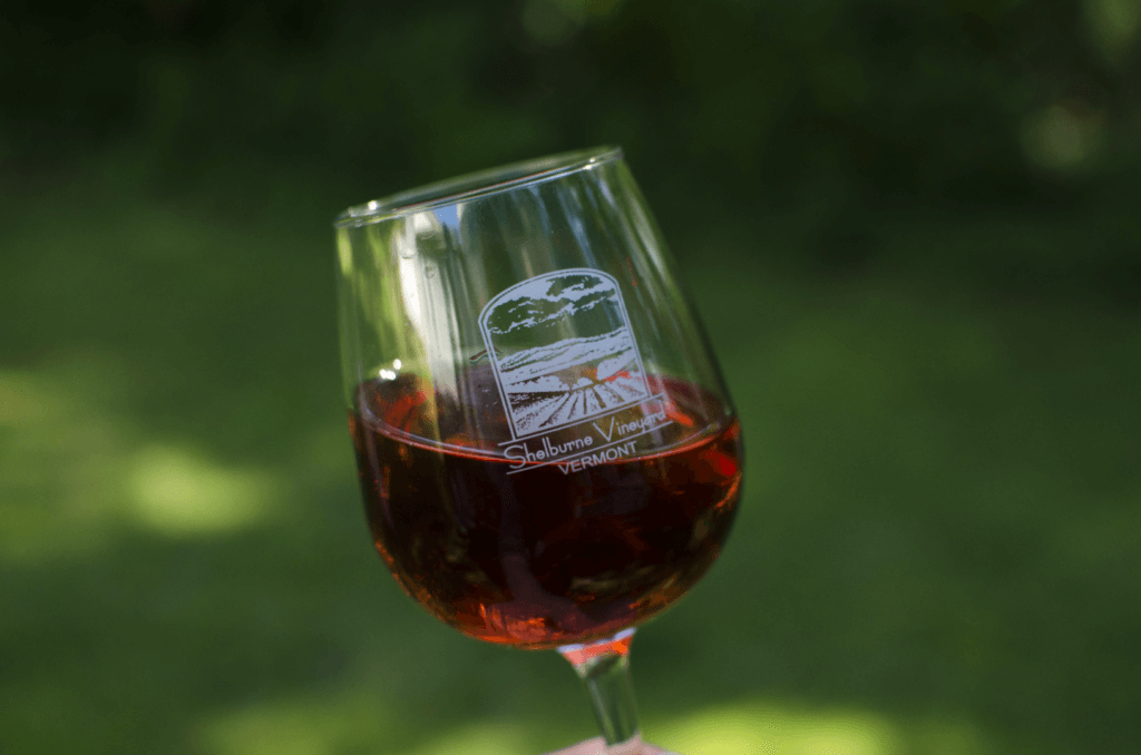 shelburne vineyard wine glass