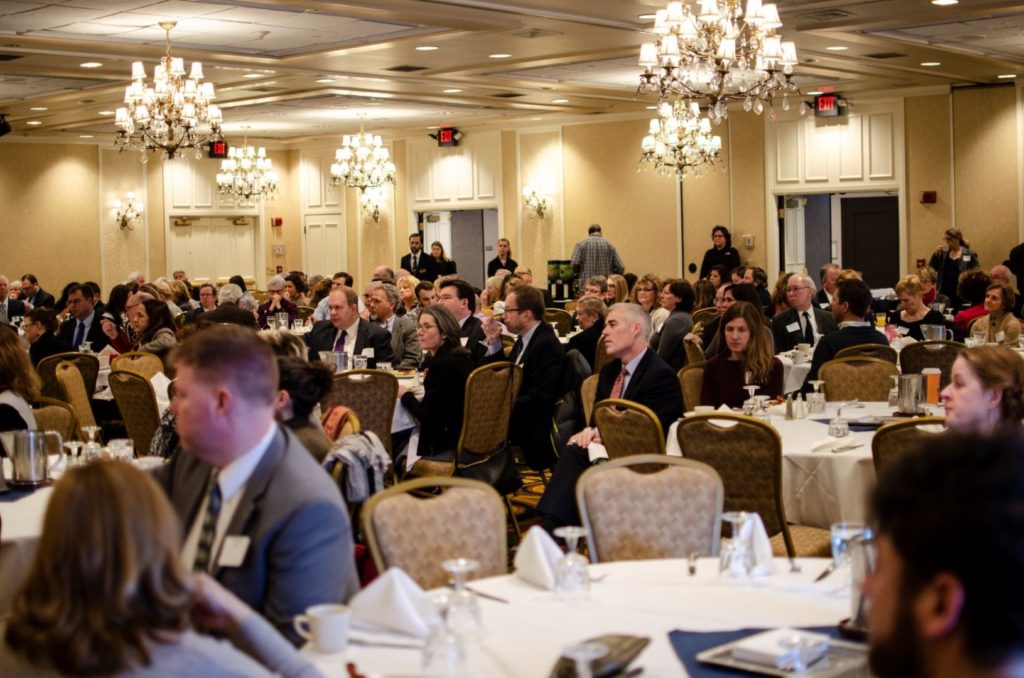 photo of the crowd listening to governor scott at the legislative breakfast
