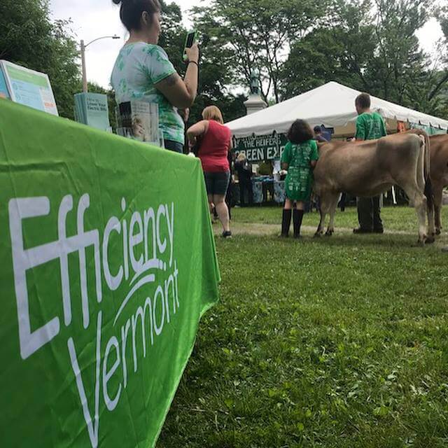 photo of efficiency vermont banner at outdoor event