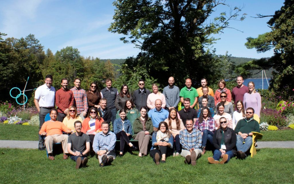 photo of the Leadership Champlain Class of 2020 outside at Basin Harbor Resort