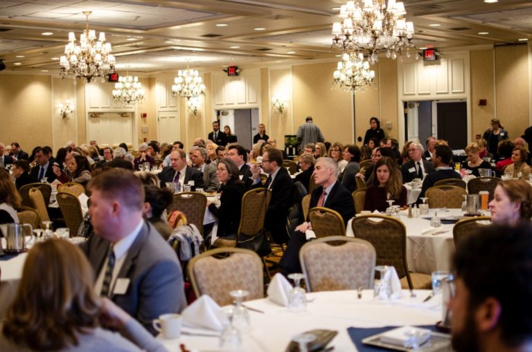 photo of group sitting down at tables at last year's legislative breakfast event
