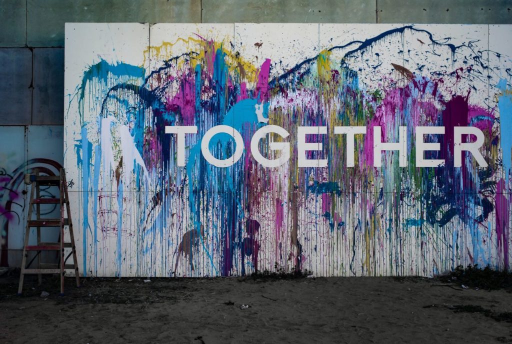artwork that says 'together'